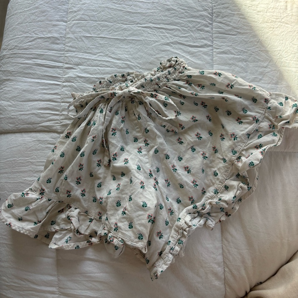 Montce Fruity Floral ruffle shorts